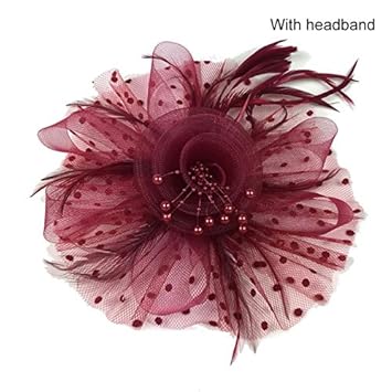 Buy Generic 11 Colors Womens Flower Mesh Feathers Hair Clips