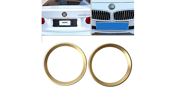 Wewoo Decoración Coche para BMW Serie 5 Oro 2 pcs Car Logo ...