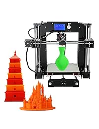 Anet - Kit de impresora 3D de sobremesa (A6, alta precisión, tamaño grande, reprap Prusa i3, pantalla LCD de montaje automático con 16 GB de tarjeta SD, gamuza de limpieza