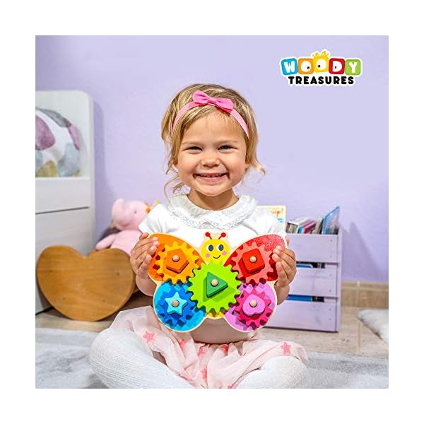 Wooden-Toys--Butterfly-Gear-Game-Wooden-Toy-for-Toddlers--Educational-Sorting-Game-with-Turning-Wheels--Non-Toxic-and-Safe-Materials--Learn-Colours-and-Shapes-Great-Gift-for-Girls-and-Boys Wooden Toys – Butterfly Gear Game Wooden Toy for Toddlers – Educational Sorting Game with Turning Wheels – Non-Toxic and…