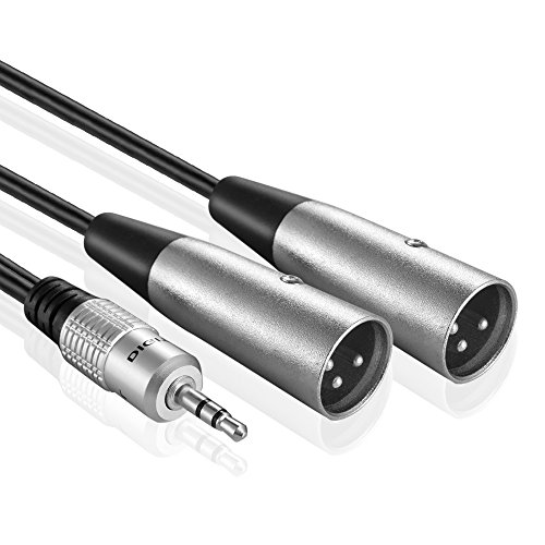 TNP 3.5mm TRS to XLR Adapter Cable (10FT) Male to Male Stereo XLR Pinout Breakout Y Adapter