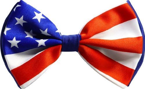 JTC Belt Great Quality Pre-Tied Bow Tie American Flag