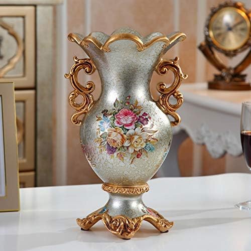 花瓶花ヨーロッパダイヤモンド樹脂花瓶置物装飾ホームリビングルーム偽造花アートオフィスデスク