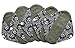 5 Pieces Charcoal Bamboo Mama Cloth/Menstrual Pads/Reusable Sanitary Pads (Pantyliner (8 inch), Black Lace)