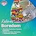 Super Bird Creations SB440 Chewable 4 Way Play Bird Toy with Colorful Wooden Blocks & Ringing Bell, Large Size, 15″ x 7″ x 7″thumb 3