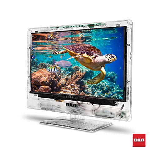 RCA 13" Clearview HDTV | Transparent LED HD Television, High Resolution Wide Screen Monitor w/HDMI, VGA, RF Antenna Jack Inputs. Including Full Function Remote.