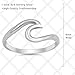 Oxford Diamond Co Sterling Silver Cute Wave Design .925 Sterling Silver Ring Sizes 2-12 (11)