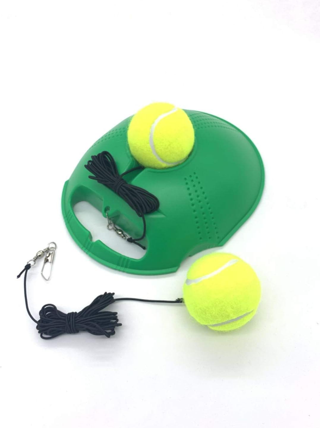 TaktZeit Tennis Trainer Self Training Rebound Baseboard Tennis Training Gear with 2 String Balls (Green-2.0) : Sports & Outdoors