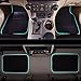 CAR PASS DELAY LACE Universal Car Seat Covers with lace Steering Wheel Cover and Universal fit car Floor mats, fit for Most of Cars,Trucks,SUV,Vans, 16PCS Included (Mint Blue)