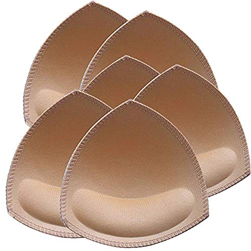 Bra Pads Inserts 4 Pair, Women's Breathable Comfortable Sport Bathing Suit Bra Pads by Alrigon
