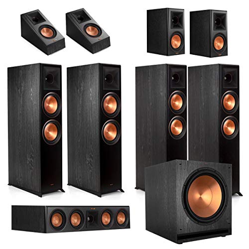 Klipsch RP-8060FA 7.1.4 Dolby Atmos Home Theater System – Ebony