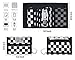 Rough Enough Canvas Big Travel Men Women Wallet Credit Card Holder Coin Purse Pouch Case Organizer with Zipper and Checkerboard Checker Pattern Black White for Outdoor Sport School Boys Girls