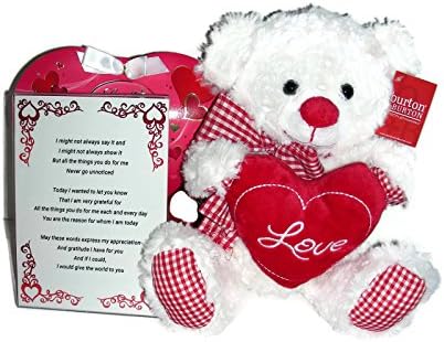 Mother's Day Gift for Her (3 Items Total:Teddy Bear, Poem and Box of Chocolates)