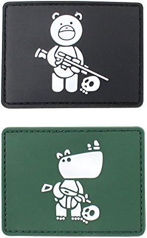 Decorative Rubber Velcro Patch,Patches Kit for Jackets,Jeans,Bags,Hats, Pack of 2