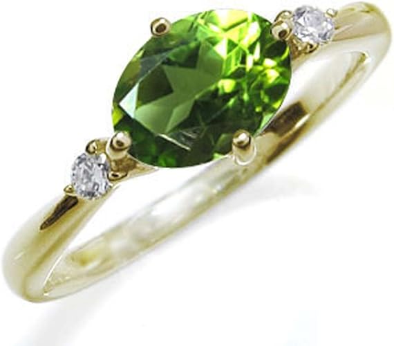 Amazon プレジュール ペリドットリング 一粒 大粒 ペリドット 指輪 イエローゴールド K18 リングサイズ6号 リング 通販