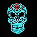 Sound Reactive LED Mask Sound Activated for Festival,Party,Halloween,Carnivals,Dance Ball,Masquerades,Cosplay DJ Mask（Skull）