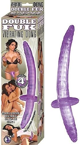 Nasswalk Novelties By Nasswalk Double Fuk Vibrating Dong, Purple