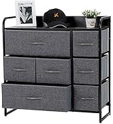 Kamiler 7 Drawer Dresser,3-Tier Storage Organizer,Chest of Drawers for Bedroom,Hallway, Entryway,...