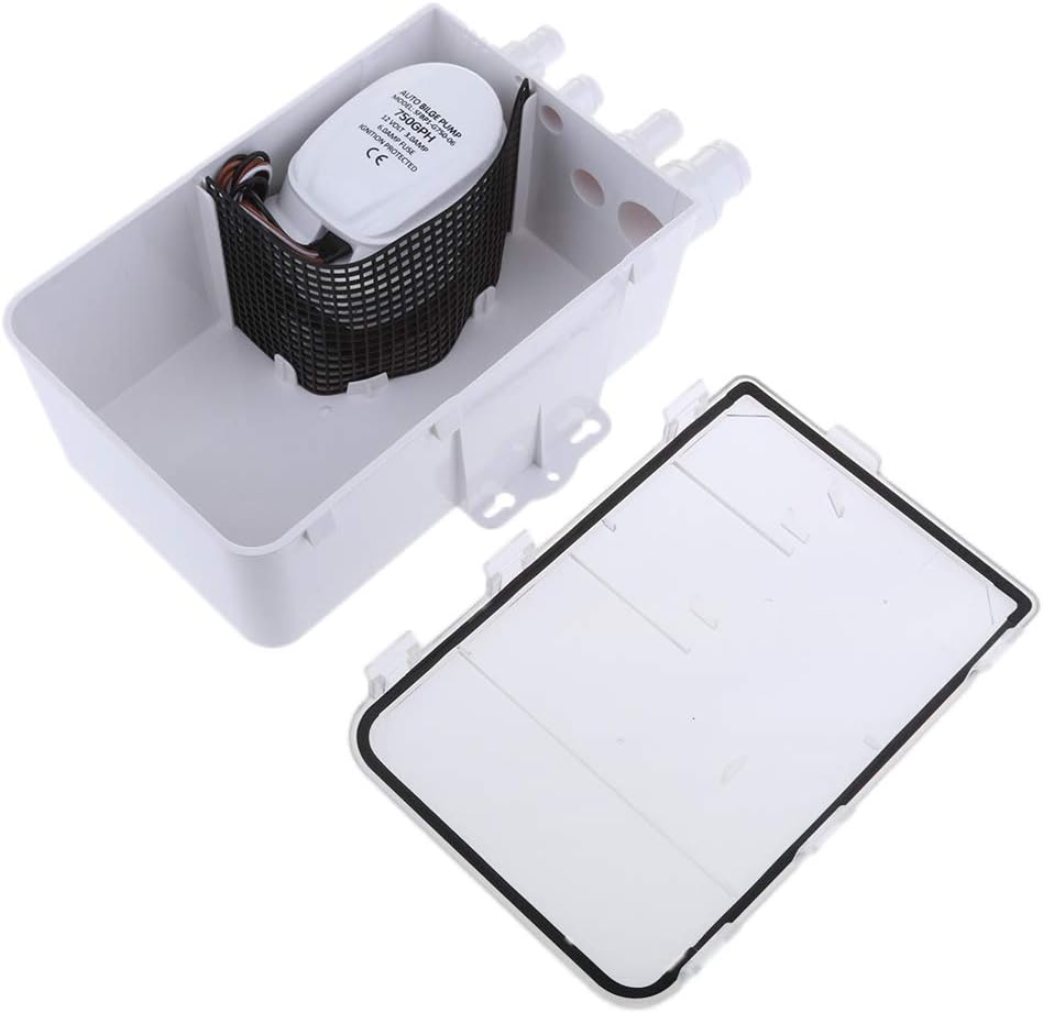 Shower Drain Box Model 600 Gph Pump 12V Dc for Marine Boat MultiPort