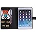 iPad Mini 1/2/3 Case,LittleMax(TM) Smart Kickstand Flip Wallet Case for iPad Mini/Mini 2 with Retina/Mini 3 Leather Protective Case Cover [Free Cleaning Cloth,Stylus]-1 Don't Touch Cat