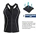 TAILONG Men Hot Neoprene Workout Sauna Tank Top Zipper Waist Trainer Vest Weight Loss Body Shaper Compression Shirt Gym Clothes Corset (Black Workout Tank, S)