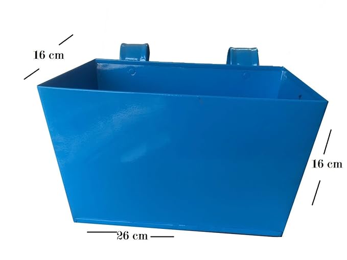 First Smart Deal Metal Railing Square Planter Plain Small - Light Blue