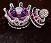 MINI-FACTORY 3D Bling Crystal Gemstone Diamond Purple Crown Design Refillable Glass Air Freshener Perfume Bottle for Car/Home/Office Decoration (Bottle Only, Perfume NOT Included)