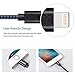 ONSON iPhone Cable,2Pack 6FT Nylon Braided iPhone Cord Lightning Cable Certified to USB Charging Charger for iPhone 7/7 Plus/6/6 Plus/6S/6S Plus,SE/5S/5,iPad,iPod Nano 7 (Black Blue,6FT)