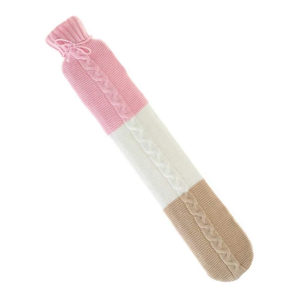 Aroma Home So Long 2 Litre Hot Water Bottle with Cover, Knitted Neopolitan Design