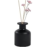 ericotry 1PCS 150ml/5oz Glass Diffuser Bottle Jars Pot Empty Refillable Exquisite Essential Oils Container for DIY Reed Diffuser Sticks Sets Crafts Decor Essential Oil Diffuser (Black)