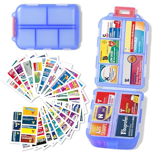 Large Pill Organizer 161 Medicine Labels