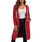 DUOYANGJIASHA Womens Hoodies Zip Up Sweatshirts Oversized 2026 Fashion Long Hooded Fall Winter Fleece Jackets with Pockets