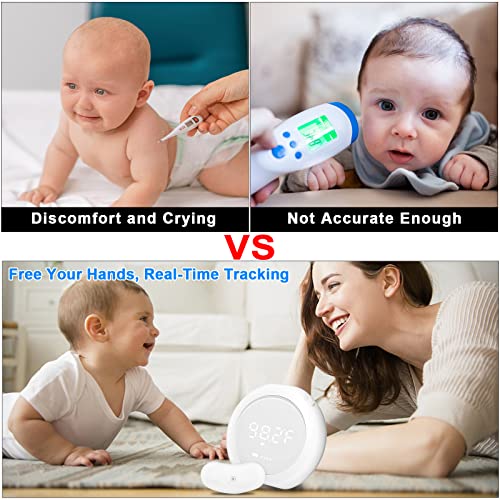 Smart Baby Thermometer for Kids, Moleath Wearable Armpit Fever Monitor