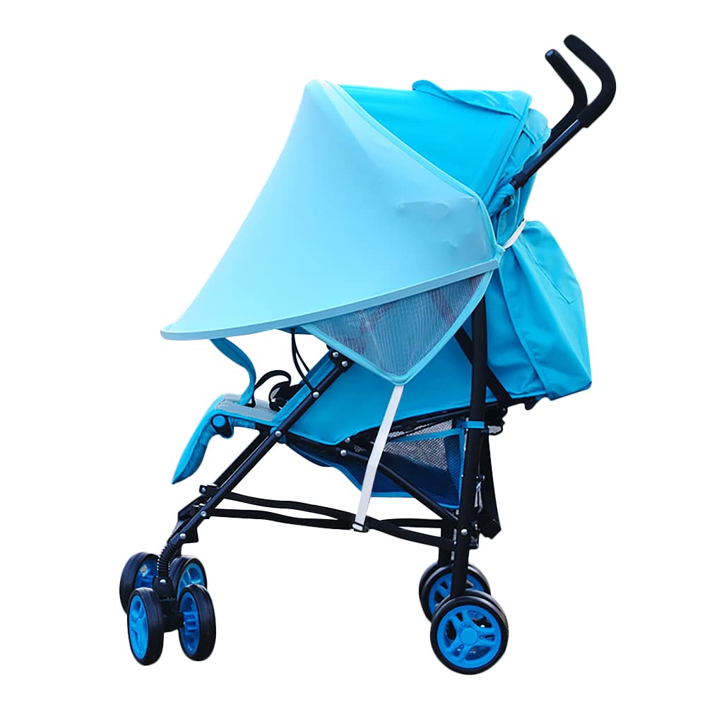 XINCHIA Pram Sun Shade Cover, Universal Fit, Waterproof, UV Protection 50+, Blue/Pink/Black Fibre