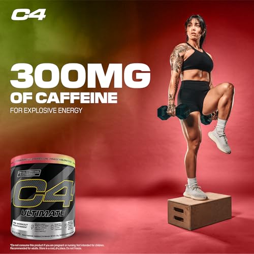 Cellucor C4 Ultimate Pre Workout Powder - Sugar Free Preworkout Energy with 300mg Caffeine and Creatine for Men & Women - Strawberry Watermelon, 20 Servings