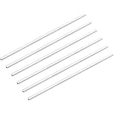 uxcell 6063 Aluminum Square Tube, 6mmx6mmx1mm Wall Thickness 300mm Length Seamless Straight Pipe Tubing 6 Pcs