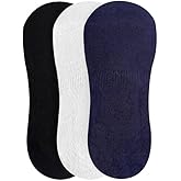 ZIGZAP 6 Pairs Unisex No Show Cushion Socks Athletic Cotton socks Non Slip Low Cut Flat Liner No Show Socks Ankle No Show Socks