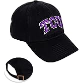Desert Cactus Texas Christian University Baseball Hat Horned Frog Brimmed Embroidered Cap Adjustable Cloth Strap Adult Type B