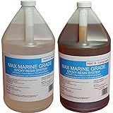 MAX MARINE GRADE Epoxy Resin System - 2 Gallon Kit - Structural Adhesive, Wood Sealing, High Strength Fiberglassing Marine Applications, Composite Fabricating Resin