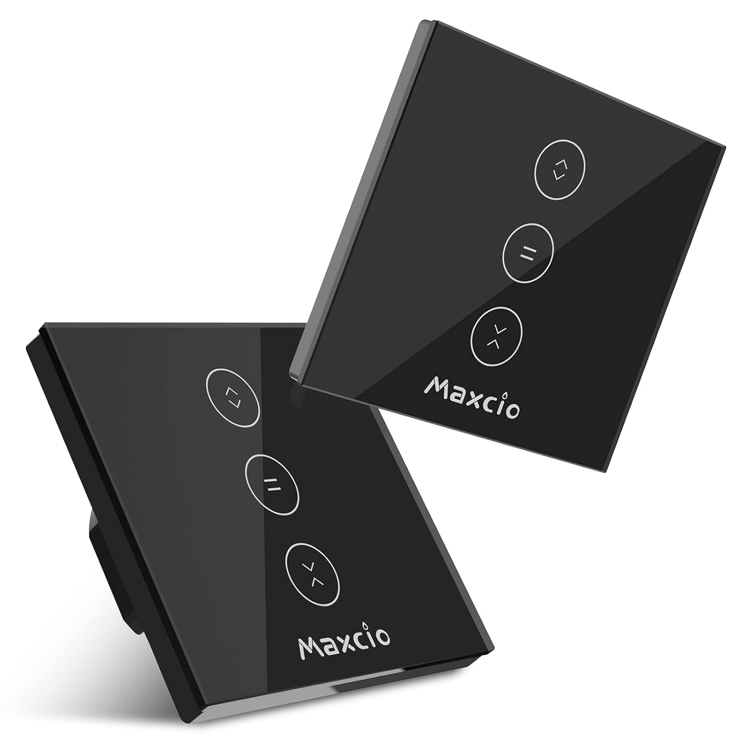 Maxcio WiFi Roller Shutter Switch, Touch Switch Compatible with Alexa & Google Home, Smart Switch for Awning, Blind, Curtain, WiFi Roller Shutter Control with Timer and Group Creation