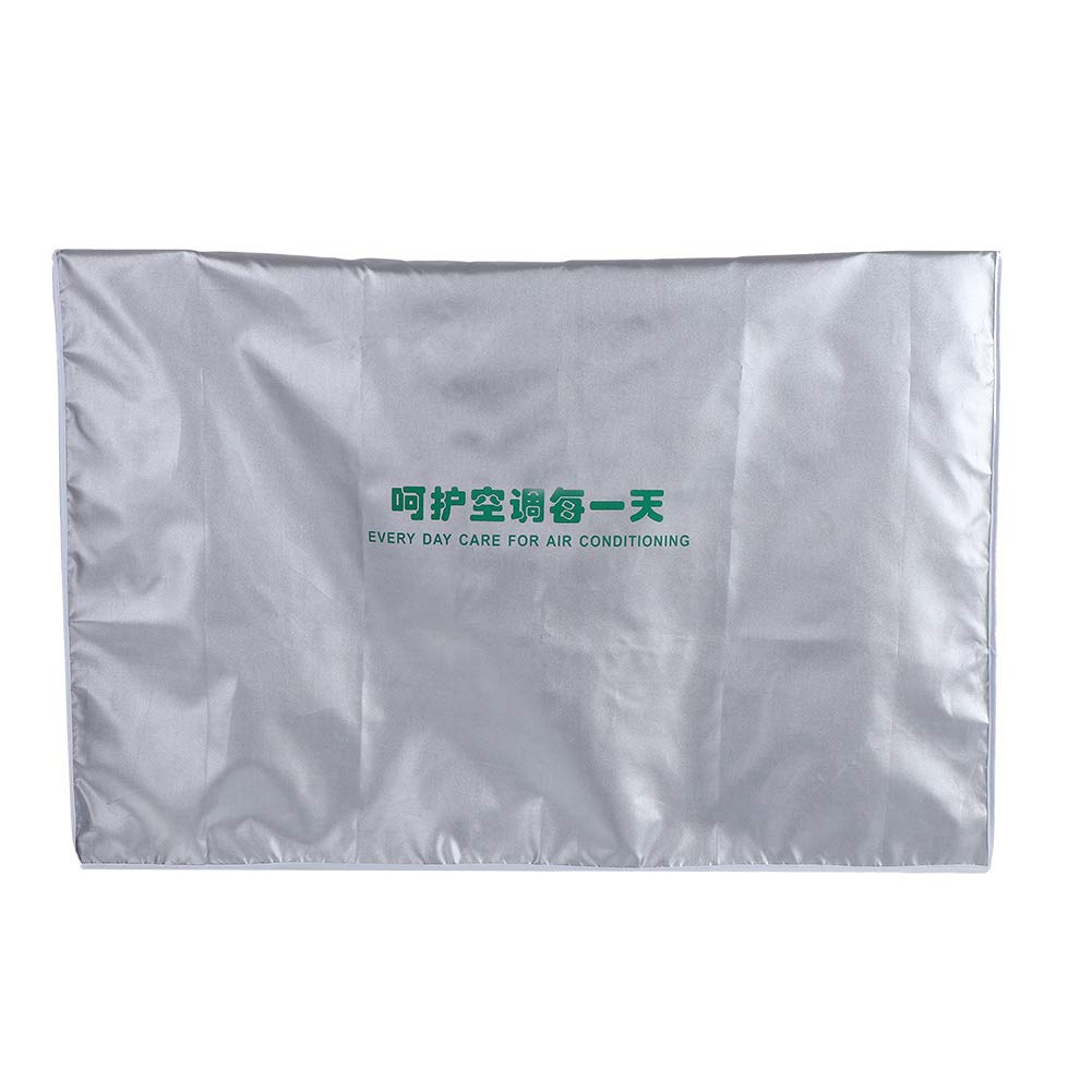 GOTOTOP Air Conditioner Outdoor Cover General Thickening Polyester Patterned Silver Dustproof Anti-Snow Sunproof for Home(#3)