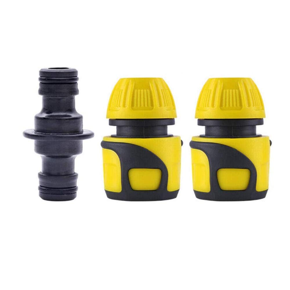 TOOLSTAR Hose Connector,Double Male Hose End Connector Extender + 2 * 3/4" Quick Connector Fitting for Hosepipe End Quick Connect