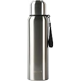 GOOFIT Insulated Water Bottle with Carrying Strap, Metal Stainless Steel Kids Water Bottle, Double-Walled Vacuum Thickened Design BPA-Free, Fits in Travel and Sports,27Oz Silver