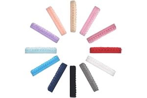 Bristlegrass Picot Loop Elastic Band 1/2" Crown Frilly Lace Spandex Ribbon for Hair Tie Headband Lingerie Underwear Sewing Trim (Combo F-1/2 Inch X 24 Yards)