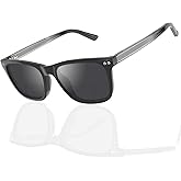 Epavouos Bifocal Reading Sunglasses Men Clear Top Acetate Frame Sun Readers with Metal Core Wire UV Protection Spring Hinge
