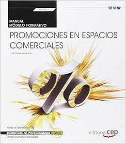 Manual. Promociones en espacios comerciales (Transversal: MF0503_3). Certificados de profesionalidad