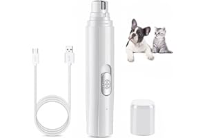 PECCI Dremel Dog Nail Grinder Small Medium Dogs Cats-Quiet Professional 2-Speed Nail File Buffer-Cat Claw Trimmer for Kitten-Puppy Toenail Polish Clipper-Electric Paw Filer Trimming Tool-Pet Grooming Kit