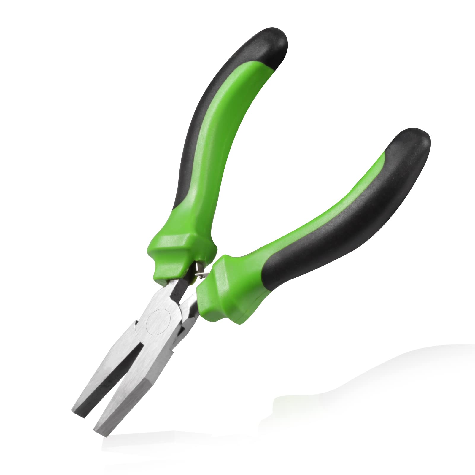 LEONTOOL 5 Inch Flat Nose Plier Smooth Jaw Flat Nose Duck Bill Pliers with Spring Jewelry Making Wire Bending Warpping Shaping Handcraft Making Repair Tool