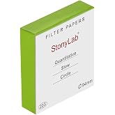 stonylab Quantitative Filter Paper, 100 Pack Slow Flow Rate Cellulose Filter Paper Circles with 10 Micron Particle Retention, 94 mm Diameter