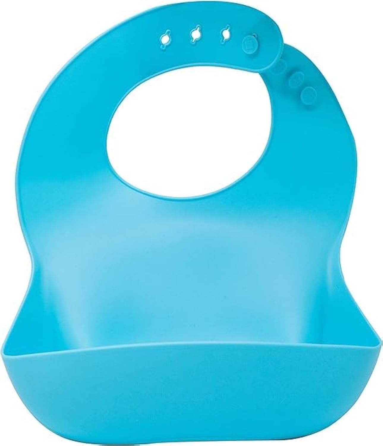 Callowesse Baby Long-Lasting Durable Silicone Bib with No Mess Food Pouch, Adjustable Collar, BPA-Free, Dishwasher Safe, Bright Colours to make mealtimes fun-Blue.